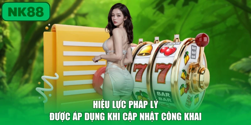 Chính Sách Bảo Mật 3 Hiệu lực pháp lý được áp dụng khi cập nhật công khai